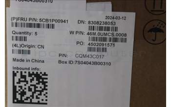 Lenovo 5CB1P00941 C-Cover with keyboard,French,Arctic Grey,Backlight