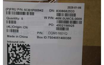 Lenovo 5CB1P00942 C-Cover with keyboard, French Arabic, Arctic Grey, Backlight, UK