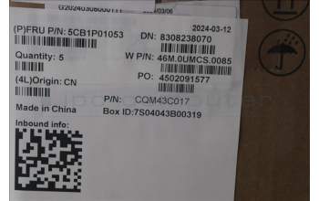 Lenovo 5CB1P01053 COVER Upper Case ASM_SPA W21MS AG BL U