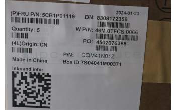 Lenovo 5CB1P01119 C-Cover with keyboard, Belgian, Arctic Grey, Backlight, UK