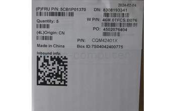 Lenovo 5CB1P01370 C-Cover with keyboard, Greek, Arctic Grey, Backlight, US