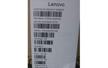 Lenovo 5CB1P27038 COVER Lower Case H83AUGreyNormal