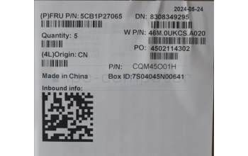 Lenovo 5CB1P27065 C-Cover with keyboard, Nordic, Arctic Grey, Backlight, UK