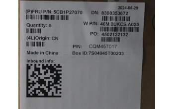 Lenovo 5CB1P27070 C-Cover with keyboard,Switzerland,Arctic Grey,Backlight