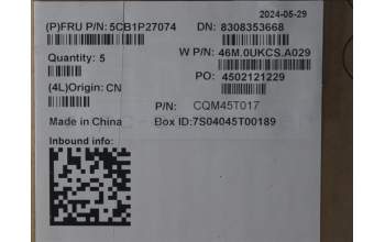 Lenovo 5CB1P27074 C-Cover with keyboard, UK English, Arctic Grey, Backlight, UK