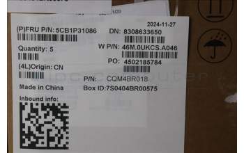 Lenovo 5CB1P31086 C-Cover with keyboard,Italian,Arctic Grey