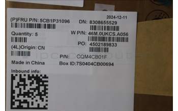 Lenovo 5CB1P31096 C-Cover with keyboard,Switzerland,Arctic Grey