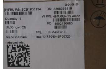 Lenovo 5CB1P31124 C-Cover with keyboard, Russian, Arctic Grey, Backlight, US