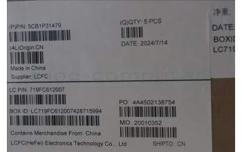 Lenovo 5CB1P31479 C-Cover with keyboard, Russian, Storm Grey, w/Screw, US