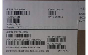 Lenovo 5CB1P31481 C-Cover with keyboard, Spanish, Storm Grey, w/Screw, UK