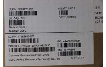 Lenovo 5CB1P31512 C-Cover with keyboard, Slovenian, Arctic Grey, UK