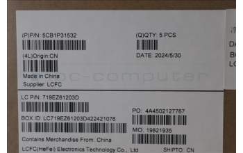 Lenovo 5CB1P31532 C-Cover with keyboard, Greek, Arctic Grey, US