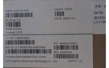 Lenovo 5CB1P31542 C-Cover with keyboard, Russian, Arctic Grey, US