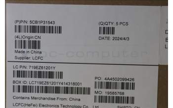 Lenovo 5CB1P31543 COVER Upper Case ASM_SLV L83D4 AG UMA
