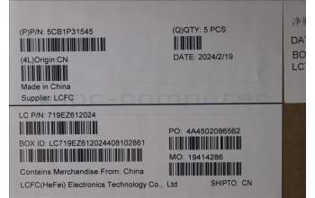 Lenovo 5CB1P31545 C-Cover with keyboard, Switzerland, Arctic Grey, UK