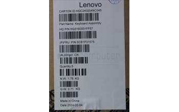 Lenovo 5CB1P31575 C-Cover with keyboard, Spanish, Arctic Grey, UK