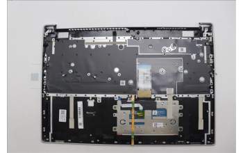 Lenovo 5CB1P33448 C-Cover with keyboard, Hebrew, Cloud Grey, Backlight, FingerPrint, US