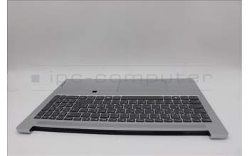 Lenovo 5CB1P33466 C-Cover with keyboard, Switzerland, Cloud Grey, Backlight, FingerPrint, UK