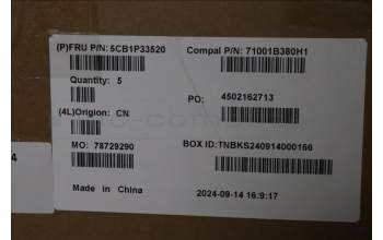 Lenovo 5CB1P33520 C-Cover with keyboard, Nordic, Abyss Blue, Backlight, FingerPrint, UK