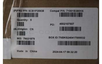 Lenovo 5CB1P35938 C-Cover with keyboard,French,Abyss Blue,Backlight,Non_FingerPrint