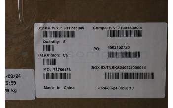 Lenovo 5CB1P35945 C-Cover with keyboard, Switzerland, Abyss Blue, Backlight, Non-FingerPrint, UK