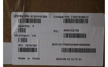 Lenovo 5CB1P41209 C-Cover with keyboard, Switzerland, Cloud Grey, Non_Backlight, Non_FingerPrint