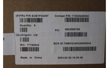 Lenovo 5CB1P43397 COVER Upper Case ASM_POR C 83DX BLWH