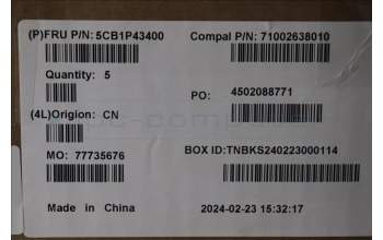 Lenovo 5CB1P43400 COVER Upper Case ASM_NORDIC C 83DX BLWH