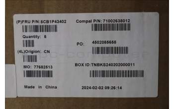 Lenovo 5CB1P43402 C-Cover with keyboard, German, White Backlight, UK