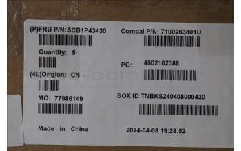 Lenovo 5CB1P43430 COVER Upper Case ASM_FRA/ENG C 83DX RGB