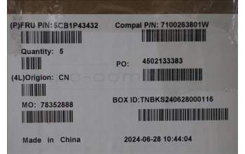 Lenovo 5CB1P43432 C-Cover with keyboard, French, RGB Backlight, US