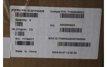 Lenovo 5CB1P43439 C-Cover with keyboard, Switzerland, RGB Backlight, UK