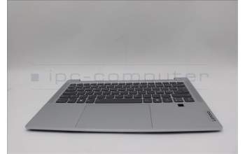 Lenovo 5CB1P48986 C-Cover with keyboard, Nordic, Cloud Grey, Backlight, FingerPrint, UK