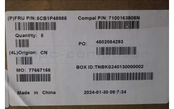 Lenovo 5CB1P48988 COVER UpperCase GER C83DA FP CG BLAI AL