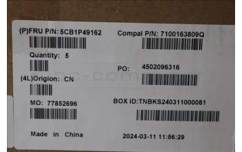 Lenovo 5CB1P49162 C-Cover with keyboard, Czech Slovakian, Cloud Grey, Backlight, Non-FingerPrint, UK