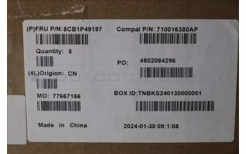 Lenovo 5CB1P49197 C-Cover with keyboard, English, Abyss Blue, Backlight, Non_FingerPrint