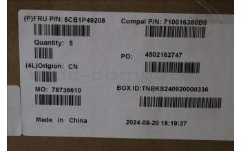 Lenovo 5CB1P49208 C-Cover with keyboard, Italian, Abyss Blue, Backlight, Non-FingerPrint, UK