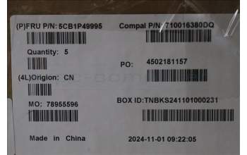 Lenovo 5CB1P49995 C-Cover with keyboard, French, Abyss Blue, Non-Backlight, FingerPrint, US