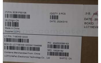 Lenovo 5CB1P50106 C-Cover with keyboard, Nordic, Onyx Grey, UK