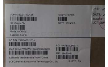 Lenovo 5CB1P50131 C-Cover with keyboard, Hungarian, Grey, RGB Backlight, UK