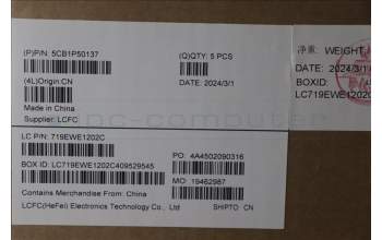 Lenovo 5CB1P50137 C-Cover with keyboard, Nordic, Grey, RGB Backlight, UK