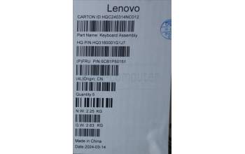 Lenovo 5CB1P50151 C-Cover with keyboard, Bulgarian, Luna Grey, Non-FingerPrint, UK