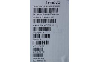 Lenovo 5CB1P50199 COVER Upper Case ASM POR H83E2 TT PST