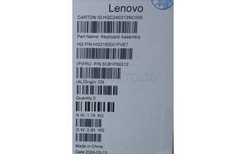 Lenovo 5CB1P50212 COVER Upper Case ASM BEL H83E2 LG PST