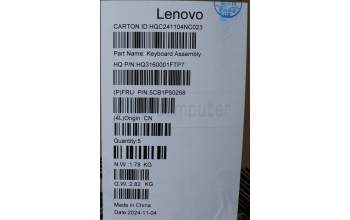 Lenovo 5CB1P50268 COVER Upper Case ASM LA SPA H83E2 LG PST