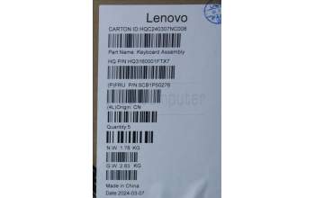 Lenovo 5CB1P50276 COVER Upper Case ASM SLV H83E2 LG PST