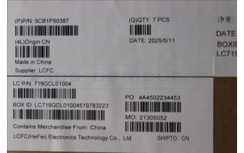 Lenovo 5CB1P50387 FRU MT042_D_COVER_WWAN_BK_ASSY