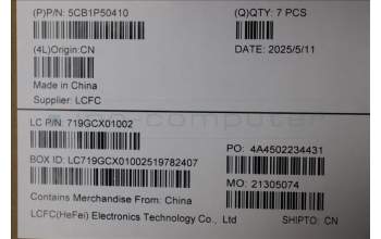 Lenovo 5CB1P50410 FRU MT049_D_COVER_WWAN_BLACK_ASSY