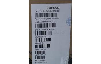 Lenovo 5CB1P53718 COVER UpperCaseASM ARA H83E2 LG PST DIS