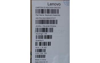 Lenovo 5CB1P53934 C-Cover with keyboard,Hebrew,Luan Grey,Puresight Logo